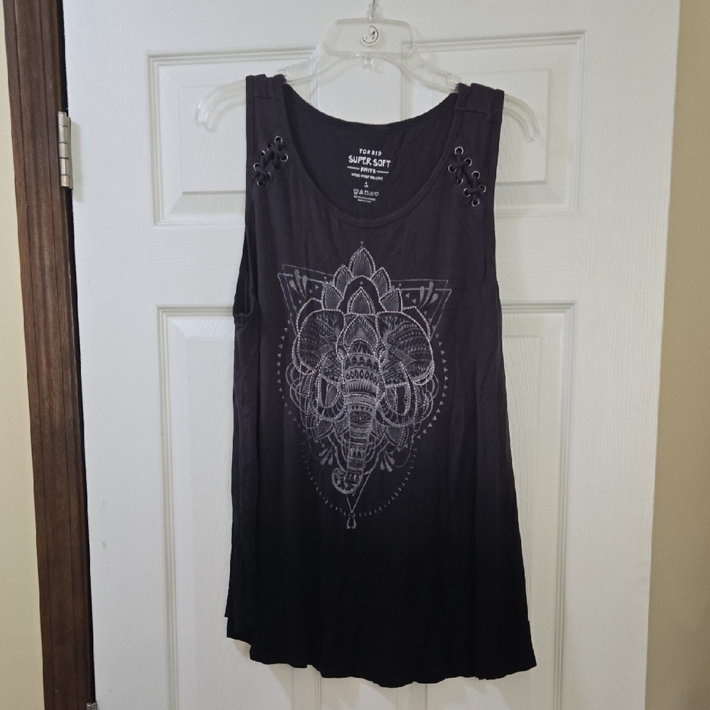 Torrid Simply Soft Size1 Elephant Graphic Tank Top - Picture 1 of 5